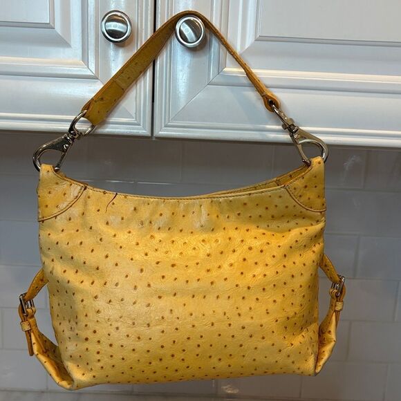 DOONEY & BOURKE Bag Purse Handbag Leather Ostrich Shoulder Bag Hobo Pocketbook - Picture 4 of 16